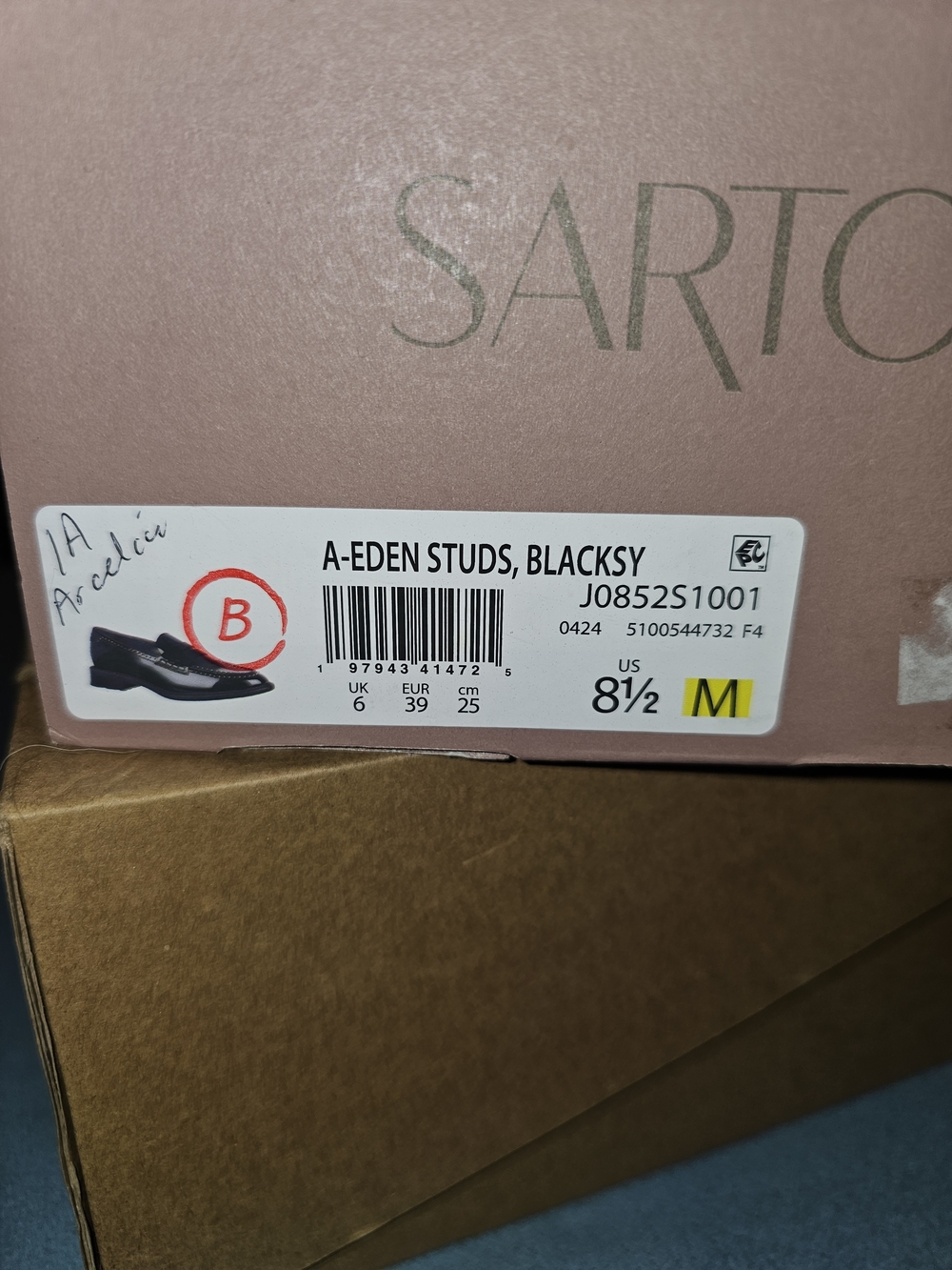 The Franco Sarto Women's Eden Black Patent Studded Penny Loafers - Picture 8 of 10